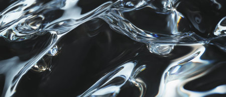 Fractal overlay texture with glass-like effects and a crystalline appearance on a dark backgroundの素材