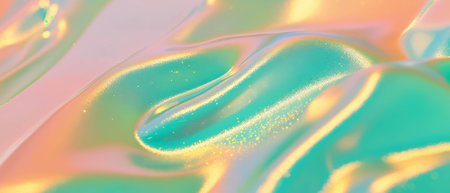 Shimmering aurora borealis texture with bold contrast shapes and glitters in vibrant colorsの素材