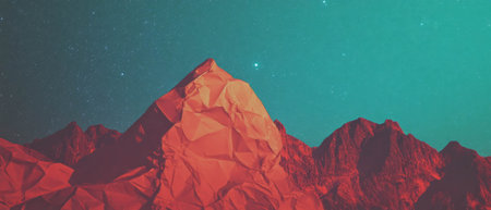 Stunning double exposure of crumpled paper texture with a starry celestial sky blend