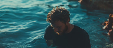 Sun rays texture background overlay showcasing tranquility and warmth in vibrant colorsの素材