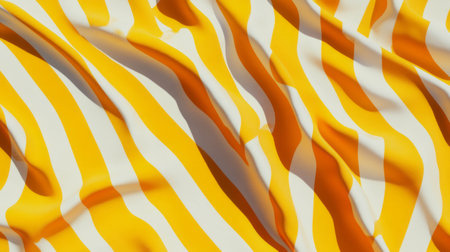 Vibrant yellow and white striped texture with symmetrical patterns for stylish designの素材