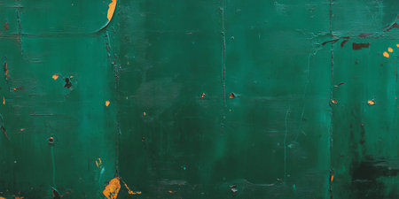 Deep green wall texture with grunge overlay and dark markings enhancing its characterの素材