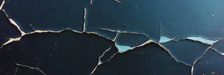 Black wall texture with cracked paint showcasing light grunge details and spotsの素材