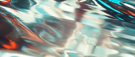 Uniformly textured rolled aluminum with smooth surface reflects various colorsの素材