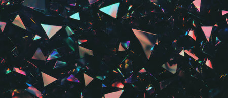 Stunning overlay texture featuring golden-edged confetti against a dark backgroundの素材