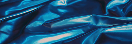 Denim blue leather with smooth texture and slight sheen in cool lightingの素材