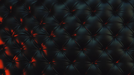 Luxurious leather padded panels with dramatic lighting for interior designの素材