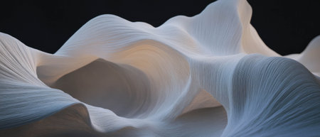 Abstract portrayal of nature elements with flowing lines and organic formsの素材