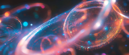 Vibrant abstract data visualizations showcasing complex information patterns
