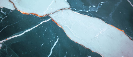 Unique cracked marble texture featuring smooth white surfaces and fine veinsの素材