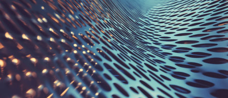 Exploration of corrugated aluminum in a dynamic wave pattern showcasing industrial designの素材