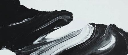 Exploration of drawing ink texture with varied shades and fluidityの素材