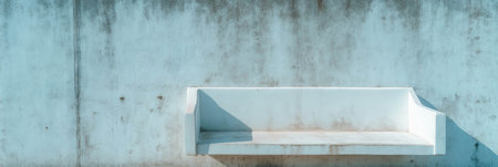 Minimalist concrete wall texture with off white hue for design inspirationの素材