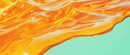 Pancake syrup drizzling in a seamless pattern for a sweet breakfast designの素材