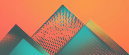 Geometric shapes create a modern and minimalist banner template for creative projectsの素材