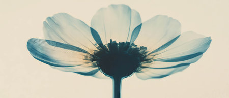 X-ray view of daisy petals showcasing delicate beauty and cheerful simplicityの素材