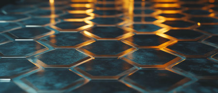 Glamorous metallic sheen with geometric pattern creates a modern wallpaper aestheticの素材