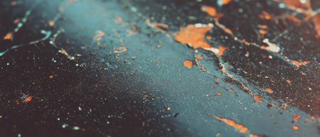 Old film surface showing emulsion damage with scratches and weathered textureの素材