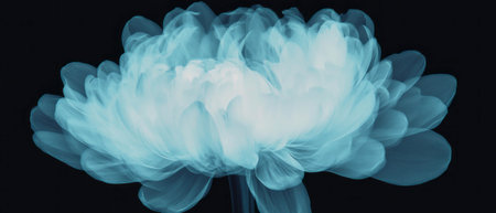 X-ray view revealing the intricate beauty of chrysanthemum petals in autumnの素材