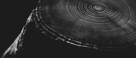 Exploration of x-ray analysis revealing tree rings and growth patterns in wood structureの素材