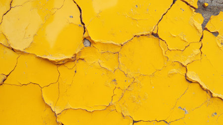 Cracked limestone texture with yellow tint for artistic background and designの素材