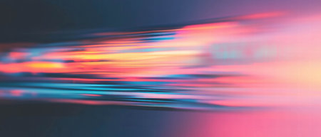 Glitch effect showcasing chromatic aberration and digital color distortion in vivid huesの素材