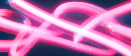 Neon overlay texture with flickering light and vintage vibes on black backgroundの素材