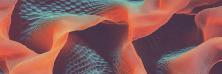 Hand-drawn snake skin texture with flowing shapes and organic lines for creative backgroundsの素材