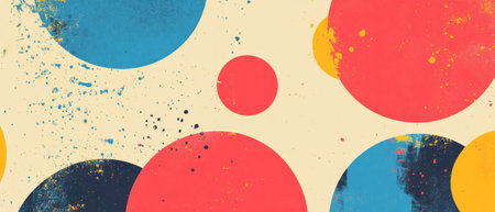 Cheerful and playful banner template with subtle dotted pattern and vibrant colors