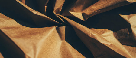 Exploring the subtle texture of dark brown kraft paper with smooth and grainy detailsの素材