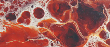 Seamless pattern texture of liquid bromine showcasing reddish-brown hues and toxic qualitiesの素材