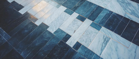 Modern linear pattern of thin rectangular tiles in sleek designの素材