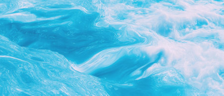 Melting glacier seamless pattern showcasing icy blues and natural texturesの素材