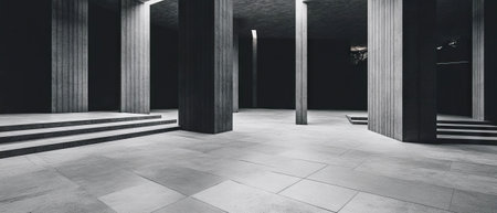 Stylish long rectangular tiles complement modern architecture in a sleek space design