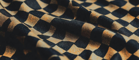 Elegant Houndstooth fabric pattern showcasing sophisticated design in classic colorsの写真素材