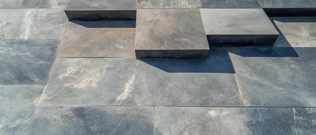 Offset tile pattern with staggered lines in a contemporary textured design