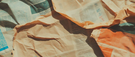 Vintage newspaper background with aged texture reflecting nostalgia and historyの写真素材