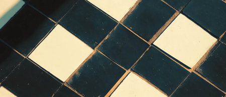 Geometric diamond pattern creating a modern and sophisticated aesthetic in interior designの写真素材