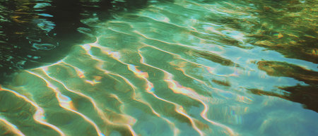 Captivating double exposure of ripples blending with textured tree bark