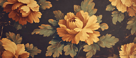 Elegant floral damask pattern showcasing rich textures and classic ornate designの写真素材