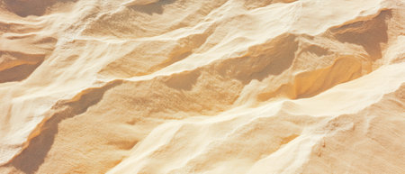 Sand dunes create a warm, textured backdrop for creative designs and bannersの写真素材