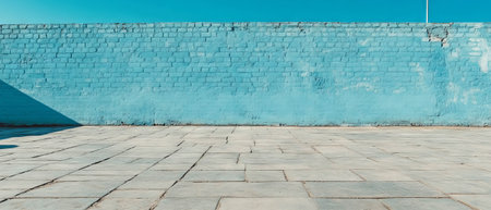 Urban textured banner template with light brick wall and rough surface for design use