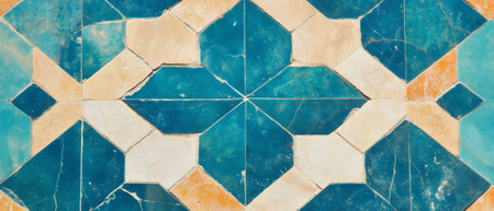 Elegant Arabesque tile pattern showcasing intricate designs and vibrant colors in a stunning layout