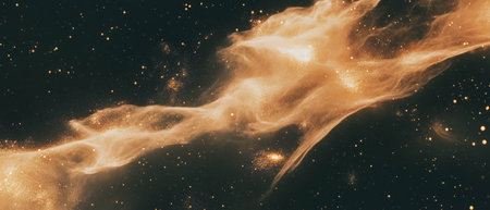 Abstract dust texture with light patterns creates a retro aesthetic on black backgroundの素材