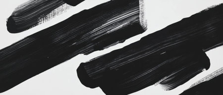 Black ink lines create a textured pattern on solid white background with consistent dash lengthsの素材