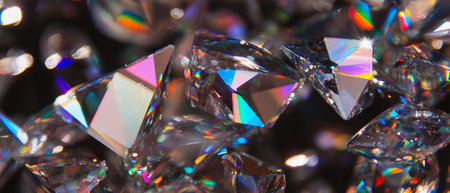 Discover the intricate beauty of rhinestones with sparkling facets and adhesive backingの素材