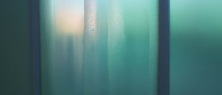 Frosted glass texture with soft edges and diffused light creating an ethereal atmosphereの素材