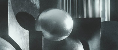 Exploration of diverse shapes and textures in cast aluminum sculpturesの素材