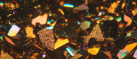 Chunky glitter texture featuring large particles and sparkling abstract shapesの素材