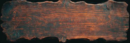 Rustic wooden sign with carved lettering ideal for outdoor banner useの素材